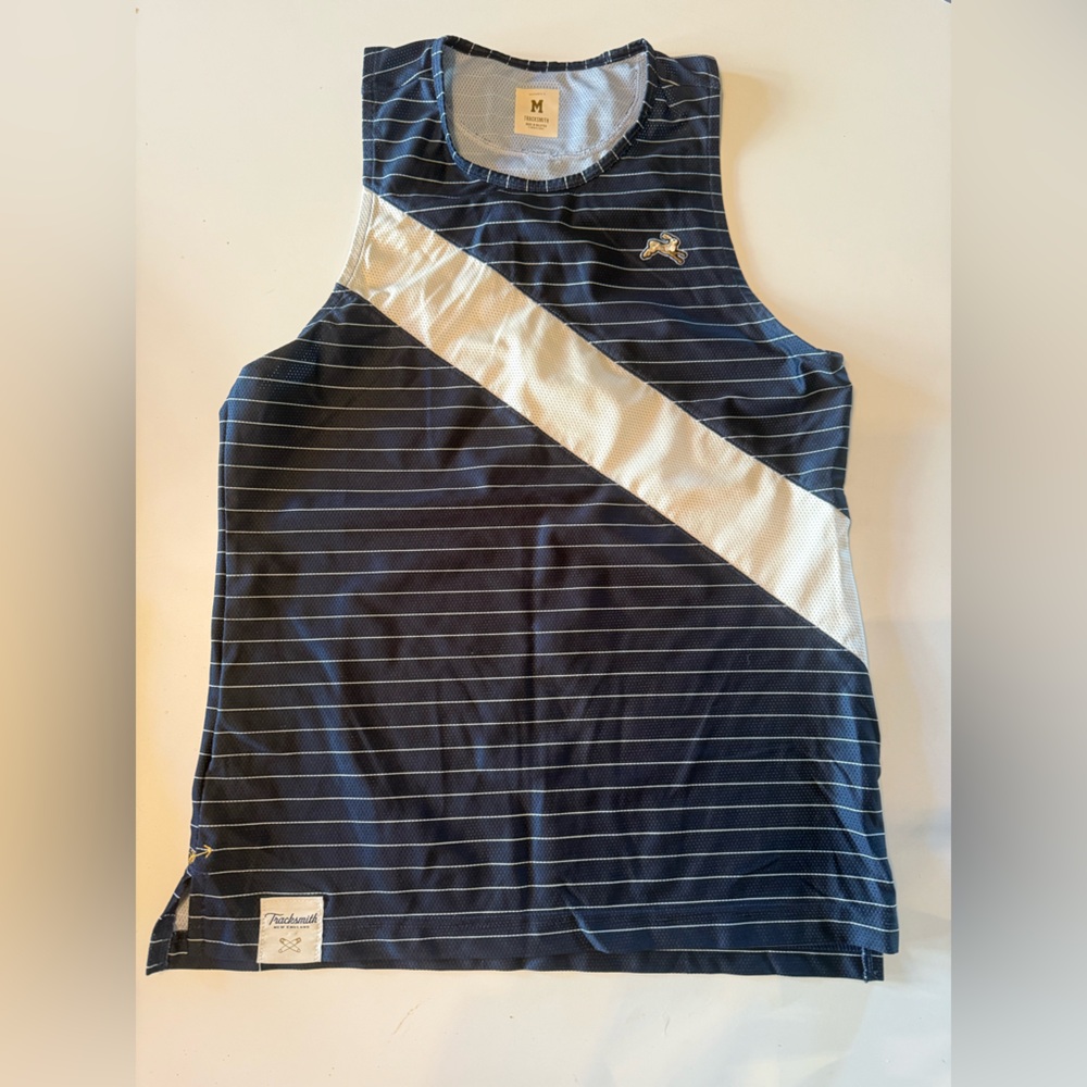 Striped Sleeveless Top with White Accent